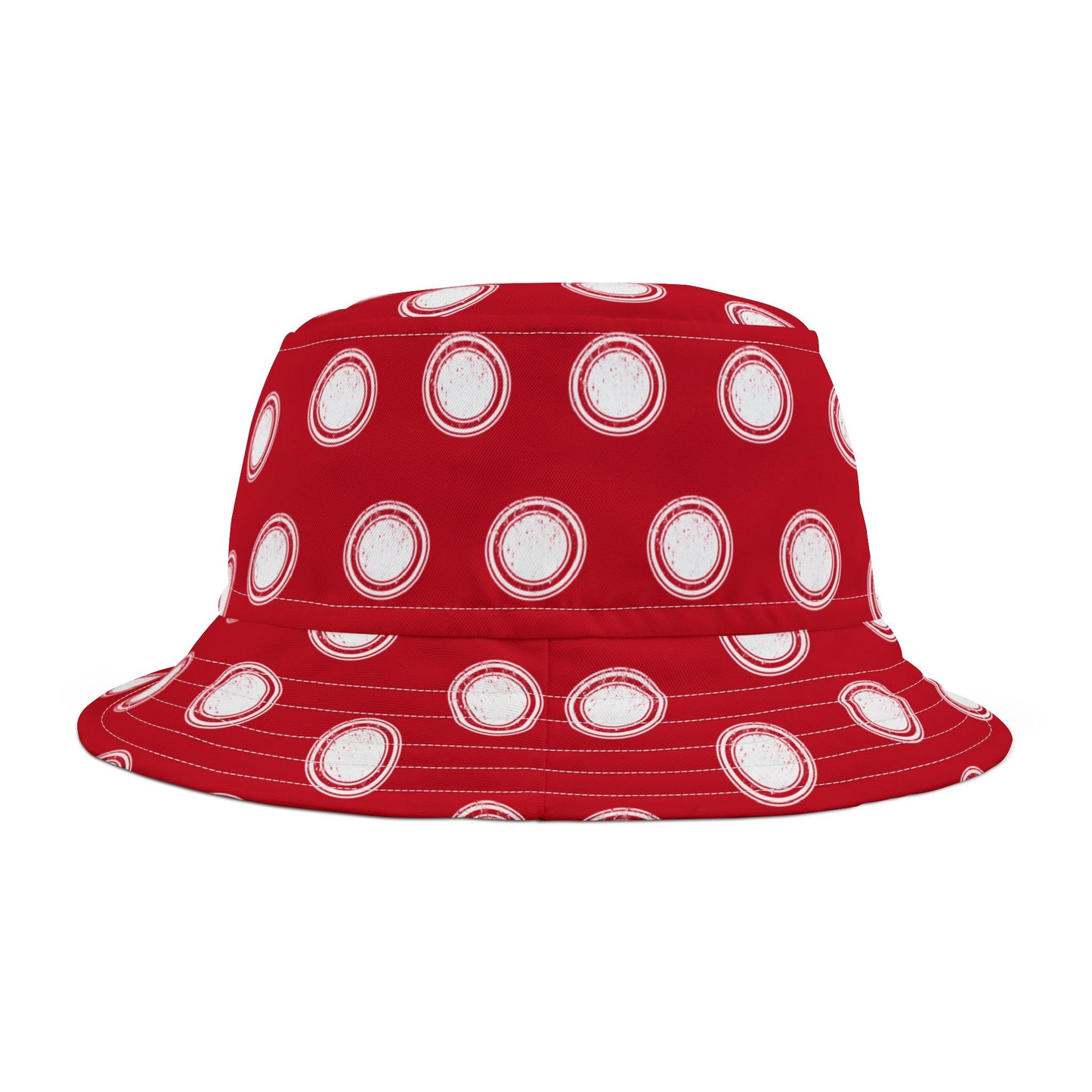 Minimal Vibes Bucket Hat – Red & White