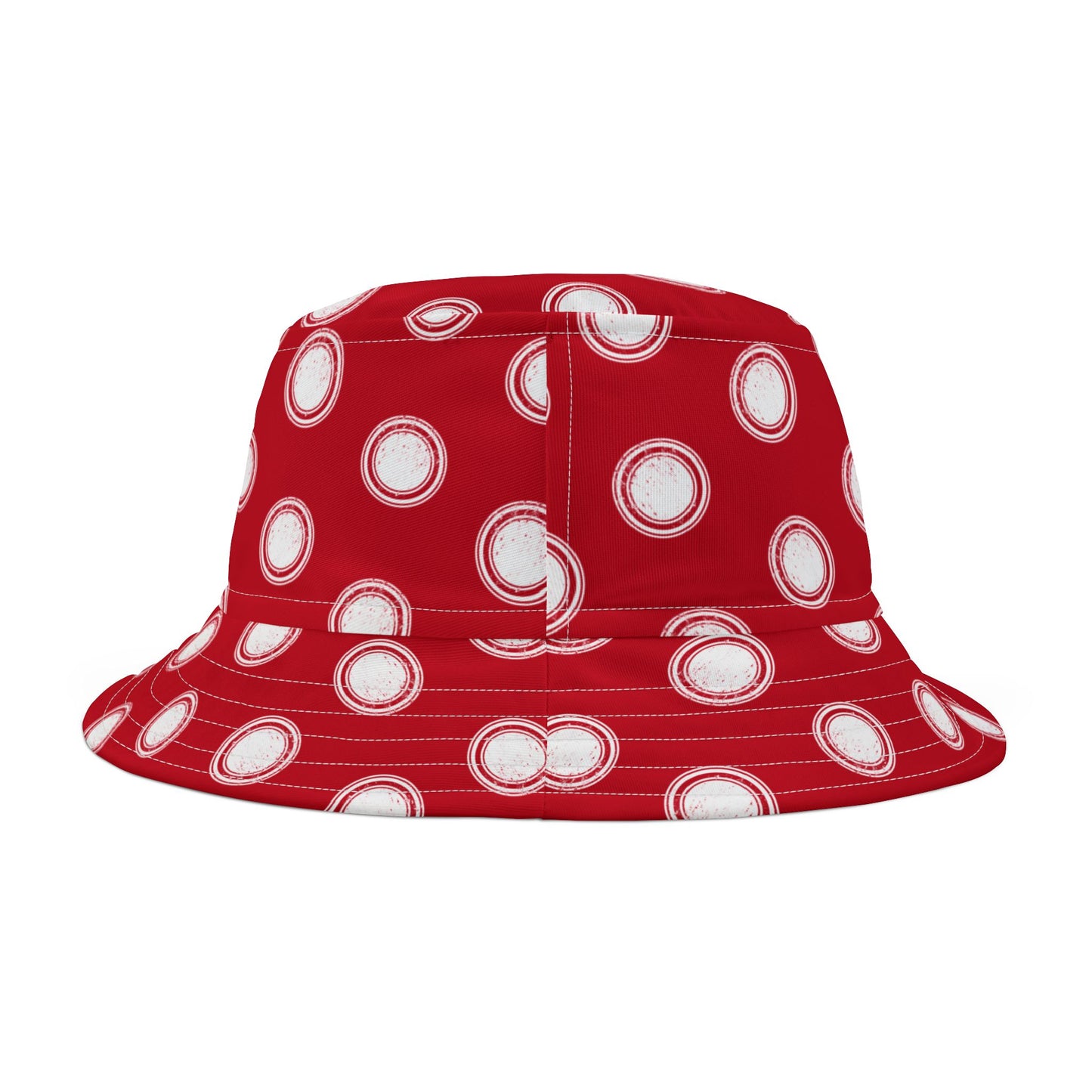 Minimal Vibes Bucket Hat – Red & White